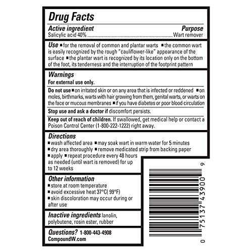 Compound W Wart Remover Maximum Strength One Step Pads, 14 Medicated Pads