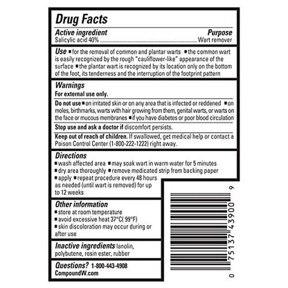 Compound W Wart Remover Maximum Strength One Step Pads, 14 Medicated Pads