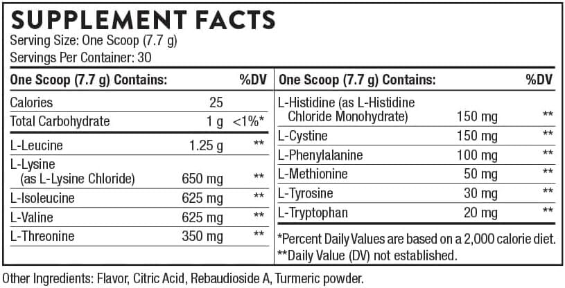 THORNE - Amino Complex - Clinically-Validated EAA and BCAA Powder for Pre or Post-Workout - Promotes Lean Muscle Mass & Energy Production* - NSF Certified for Sport - 30 Servings - 8.1 Oz - Lemon - Nirvana Guru