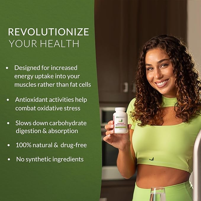 BIOptimizers Berberine Breakthrough 2.0 Supplement, 60 Capsules - Vegetarian, Gluten- and Soy-Free Nirvana Guru