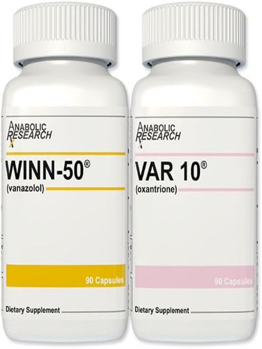 Endurance & Energy Combo - (Strength Enhancement) - Winn-50, VAR 10-180 Capsules - 1 Month Supply - 2 Bottles Nirvana Guru