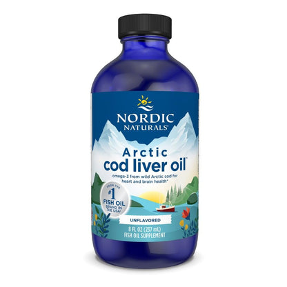 Nordic Naturals Arctic Cod Liver Oil, Orange - 16 oz - 1060 mg Total Omega-3s with EPA & DHA - Heart & Brain Health, Healthy Immunity, Overall Wellness - Non-GMO - 96 Servings - Nirvana Guru