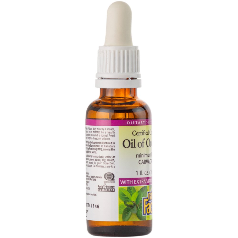 Natural Factors Certified Organic Oil of Oregano, Herbal Supplement for Immune Support, Vegan, Non-GMO, 2 Fl Oz - Nirvana Guru