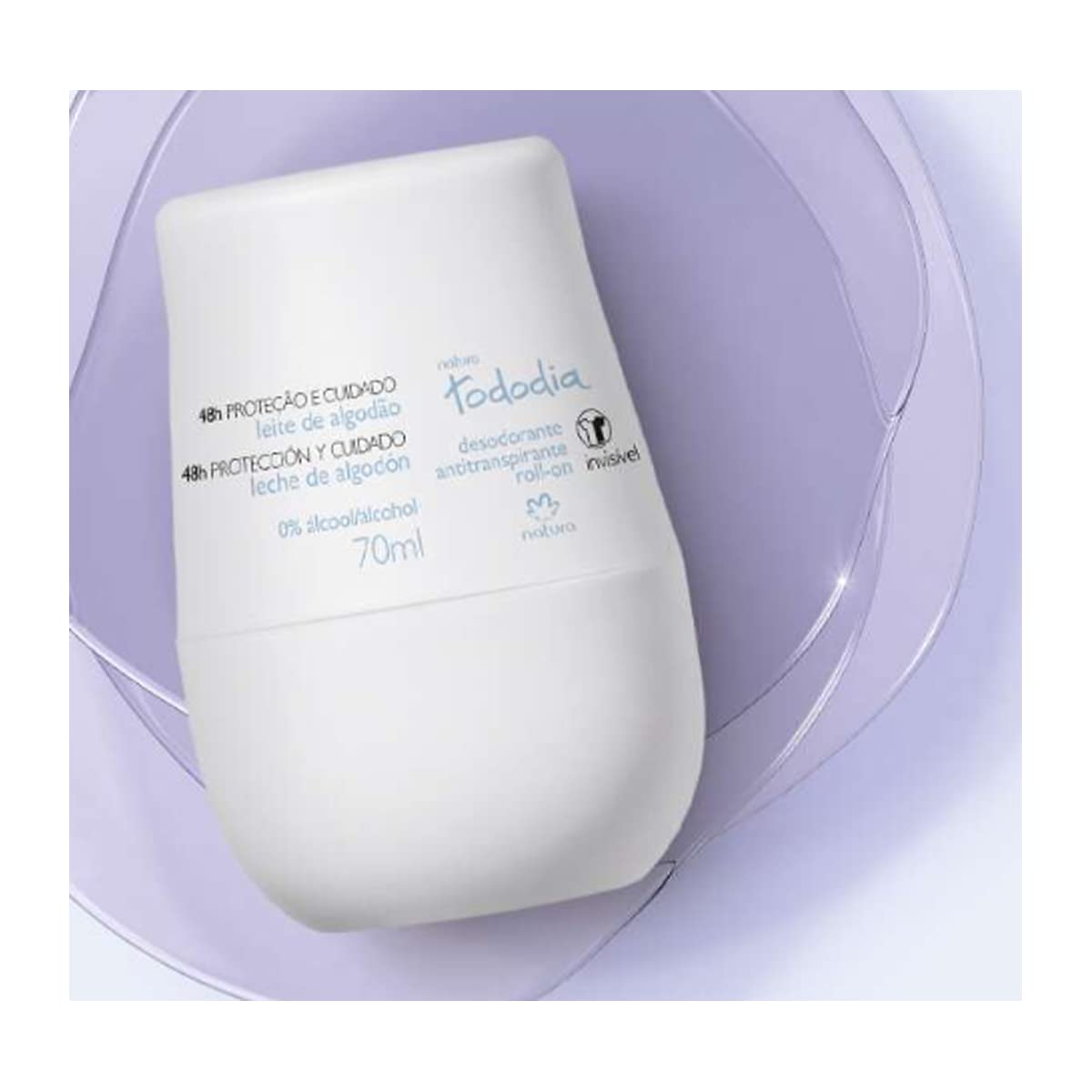 Natura - Linha Todo Dia (Leite de Algodao) - Desodorante Antitranspirante Feminino Roll-On 70 Ml - (Natura - Every Day (Cotton Milk) Collection - Roll-On Antiperspirant Deodorant For Women 2.36 Fl Oz) - Nirvana Guru