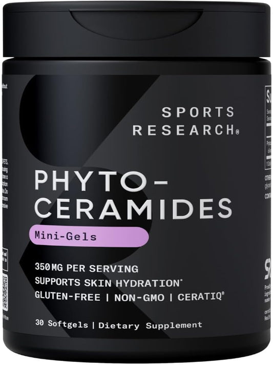 Phytoceramides 350mg per softgel - Plant Derived Ceramides for Healthy Skin and Hydration - Non GMO with No Fillers or Synthetic Vitamins - 30 Liquid softgels - Nirvana Guru