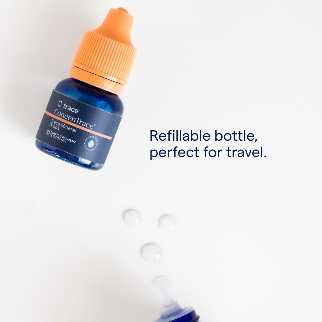Trace Minerals ConcenTrace Trace Mineral Drops | All-Natural Liquid Minerals | Replenishes Electrolytes & Supports Hydration, Energy, Mood, Muscles, Digestion, & Restful Sleep | 8 fl oz (96 Servings) Nirvana Guru