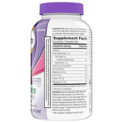 Caltrate Chewables 600 +D3 Plus Minerals Calcium and Vitamin D, Sugar Free, Cherry, Orange and Fruit Punch, 155 count Nirvana Guru