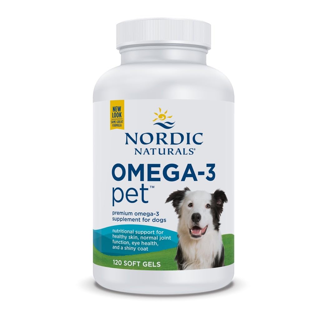 Nordic Naturals Omega-3 Pet, Unflavored - 180 Soft Gels - 330 mg Omega-3 Per Soft Gel - Fish Oil for Dogs with EPA & DHA - Promotes Heart, Skin, Coat, & Immune Health - Nirvana Guru