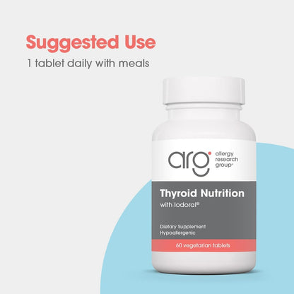 Allergy Research Group Thyroid Nutrition with Iodoral - Thyroid Support for Men & Women, Thyroid Complex Supplement, Thyroid Health, Iodine - 60 Count Nirvana Guru