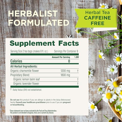 Traditional Medicinals Tea, Organic Chamomile, Calming, Calms Your Nerves, Supports Healthy Digestion, 96 Tea Bags (6 Pack) - Nirvana Guru
