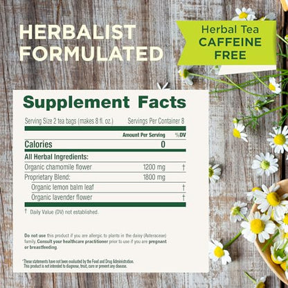Traditional Medicinals Tea, Organic Chamomile, Calming, Calms Your Nerves, Supports Healthy Digestion, 96 Tea Bags (6 Pack) - Nirvana Guru
