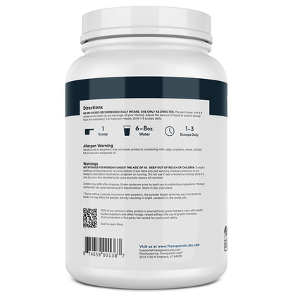 Transparent Labs Grass-Fed Whey Protein Isolate - Naturally Flavored, Gluten Free Whey Protein Powder with 28g of Protein per Serving & 9 Amino Acids - 30 Servings, Milk Chocolate Nirvana Guru