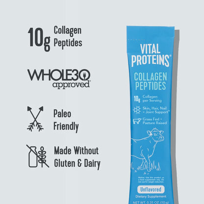 Vital Proteins, Unflavored Collagen Peptides, 20 Ounce - Nirvana Guru