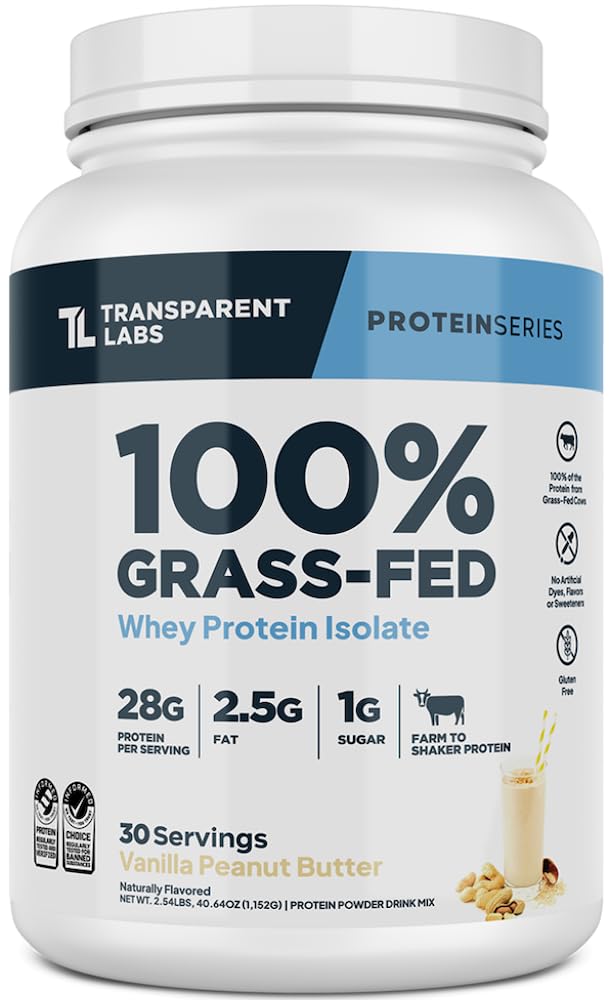 Transparent Labs Grass-Fed Whey Protein Isolate - Naturally Flavored, Gluten Free Whey Protein Powder with 28g of Protein per Serving & 9 Amino Acids - 30 Servings, Milk Chocolate Nirvana Guru