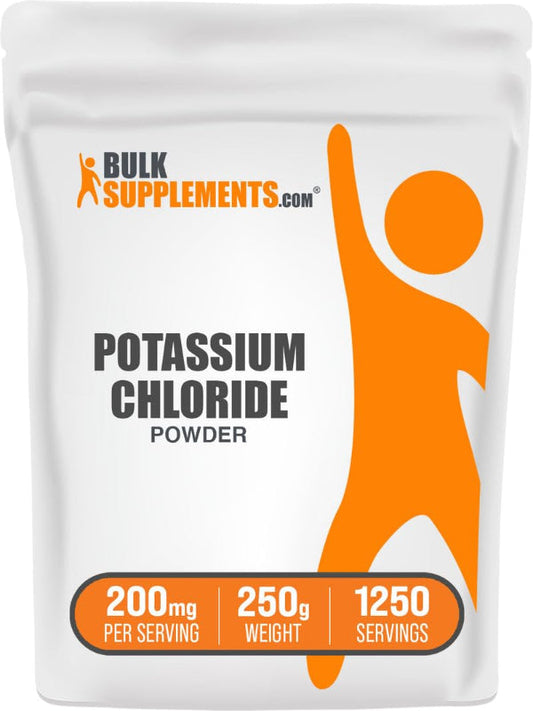 BulkSupplements.com Potassium Chloride Powder - Salt Substitute, Potassium Salt - Gluten Free, 200mg per Serving, 1kg (2.2 lbs) (Pack of 1) Nirvana Guru