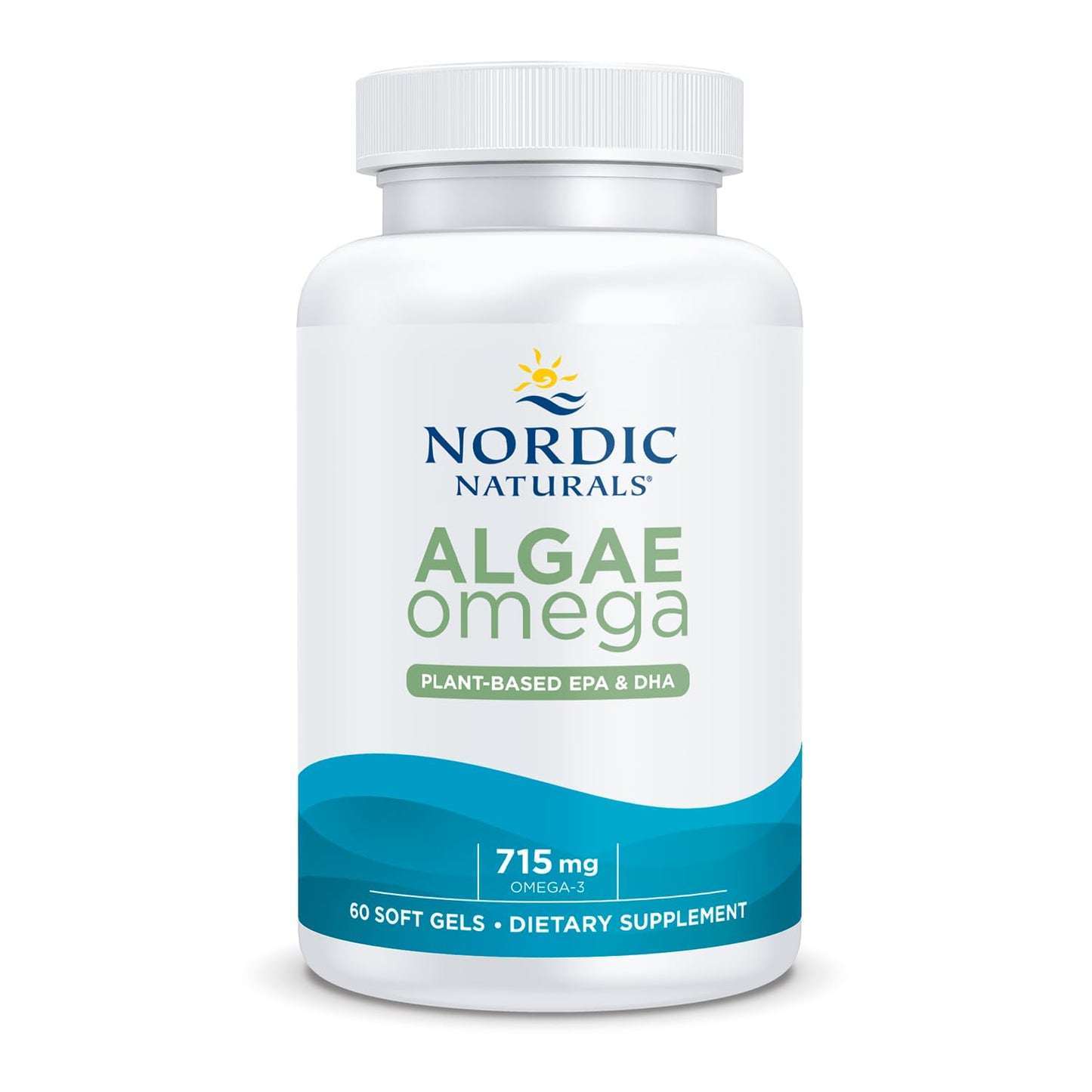 Nordic Naturals Algae Omega - 120 Soft Gels - 715 mg Omega-3 - Certified Vegan Algae Oil - Plant-Based EPA & DHA - Heart, Eye, Immune & Brain Health - Non-GMO - 60 Servings - Nirvana Guru