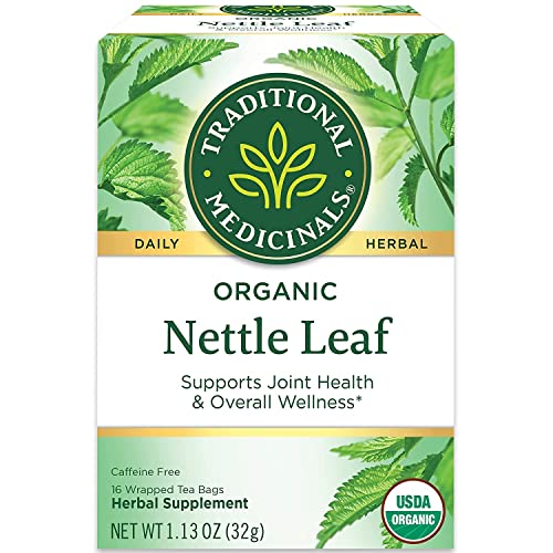 Traditional Medicinals Organic Nettle Leaf Herbal Tea, Supports Joint Health & Overall Wellness, (Pack of 1) - 16 Tea Bags - Nirvana Guru