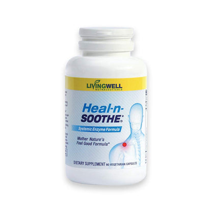 HEAL-N-SOOTHE Proteolytic Enzymes - Natural Joint Support Supplement - Unique Blend of Bromelain, Papain, Boswellia, and Turmeric - 90 Count Nirvana Guru