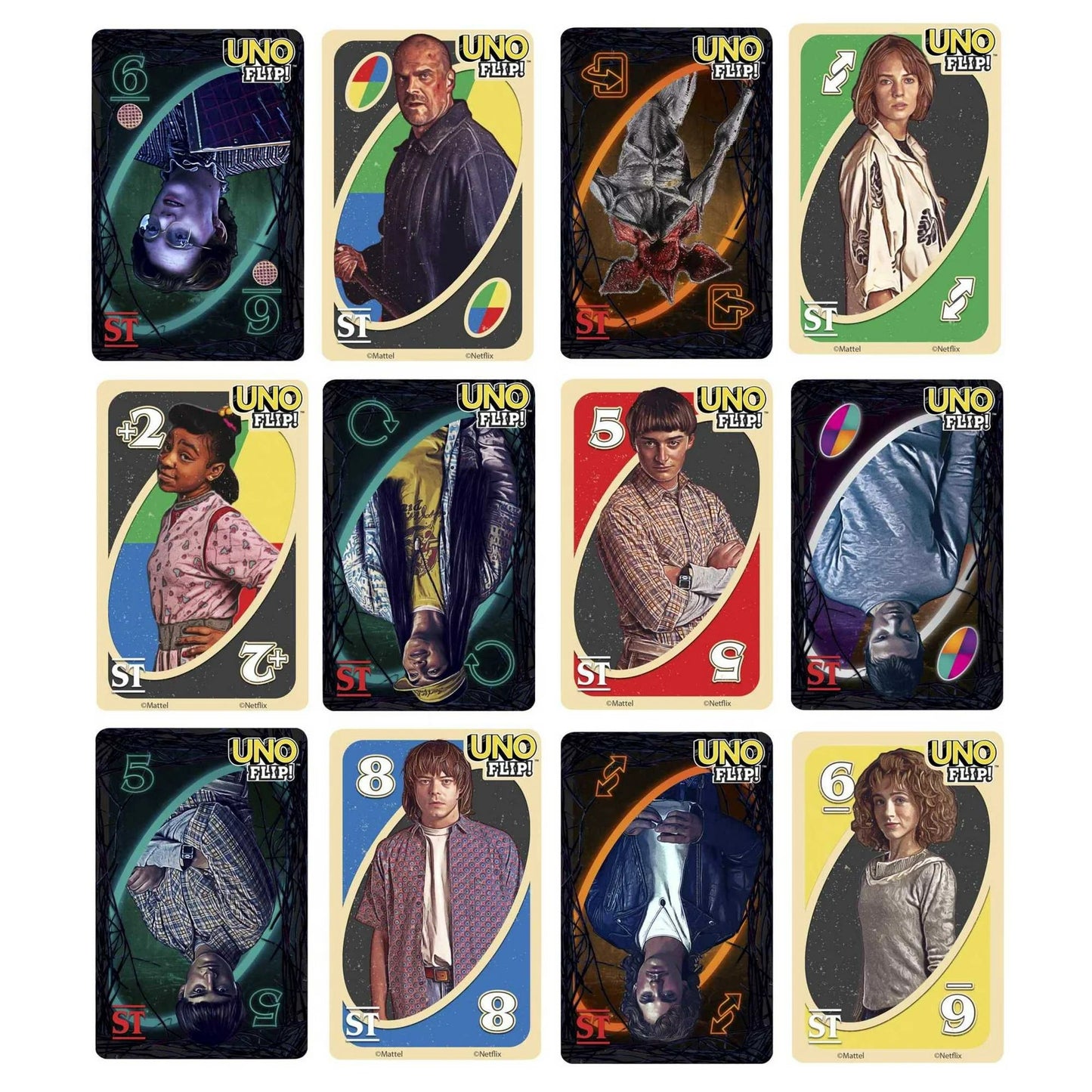 UNO Flip! Stranger Things Card Game for Adults & Teens with Double-Sided Cards & 2 Special Rules nirvanaguru