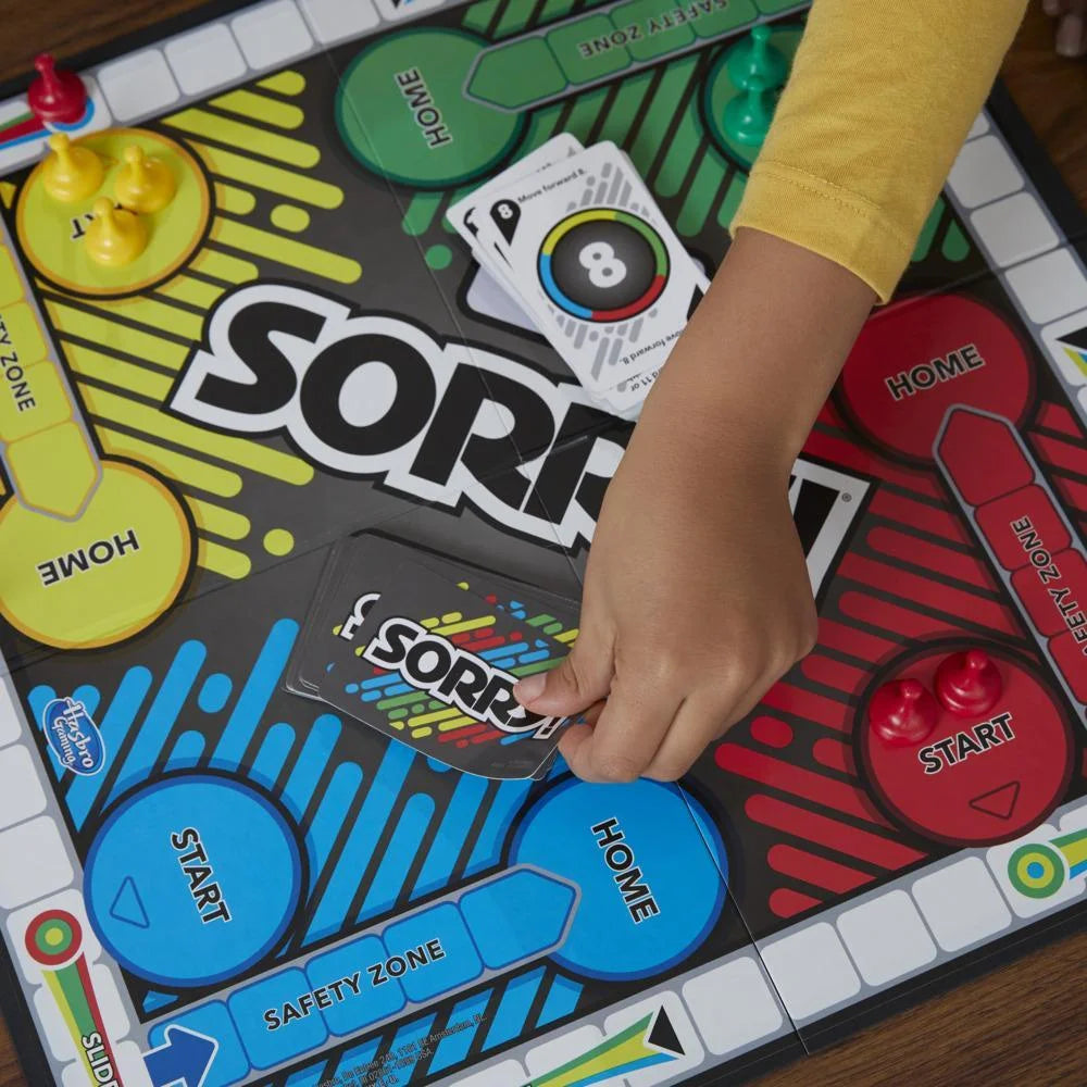 Sorry! Board Game for Kids, Classic Hasbro Board Game; Each Player Gets 4 Pawns, Teacher School Supplies, Ages 6+ nirvanaguru