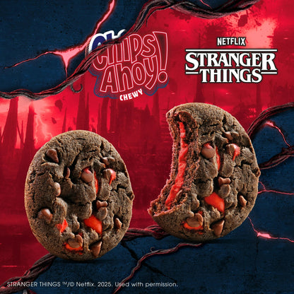 CHIPS AHOY! Stranger Things Chewy Chocolatey Strawberry-Flavored Filled Soft Cookies, 10 Snack nirvanaguru