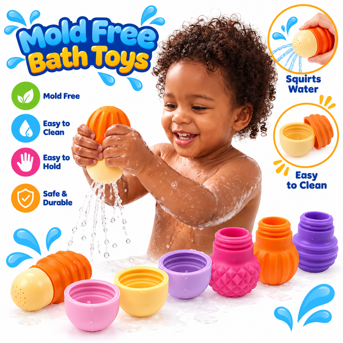 Baby Bath Toys - Pool Water Toys Toddler Bath Toys for Kids Ages 1-3