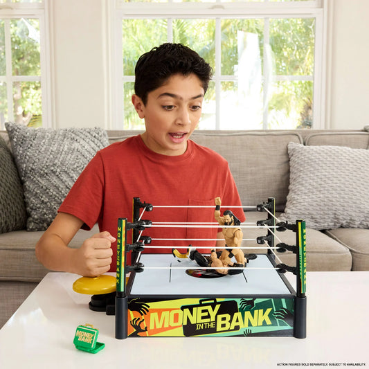WWE Money In The Bank Cash-in Ring Playset with Accessories, 2 Play Modes, 40+ Sounds & Phrases nirvanaguru