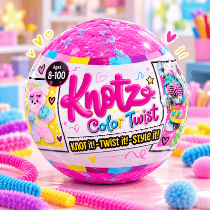 Just Play Knotz Color Twist Series 2 Animal DIY Kids' Toy – Creative Craft Activity Set, Pack of 2, Ages 8+
