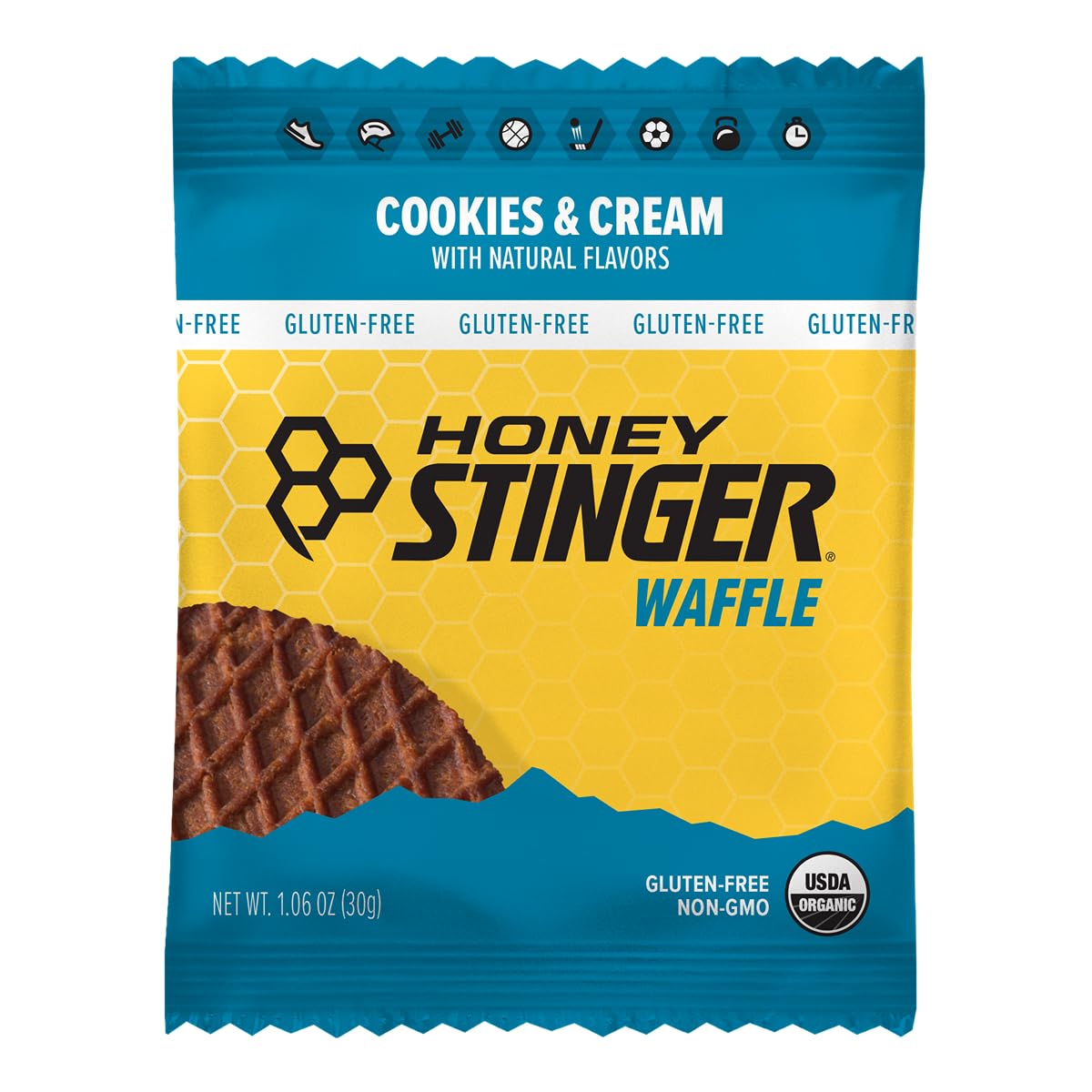 Honey Stinger Organic Honey Waffle Energy Stroopwafel for Exercise, Endurance and Performance Sports Nutrition for Home & Gym, Pre and Post Workout Box of 16 Waffles, 16.96 Ounce (Pack of 16)