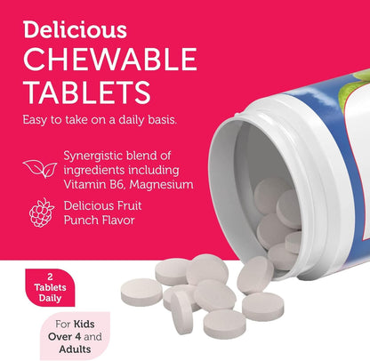 Zahler ChildCalm, Kosher Fruit Punch Chewable Magnesium for Kids - Natural Calm, Mood Support, and Relaxation - Calming Kids Magnesium Supplement Childrens Magnesium, 60 Tablets - Nirvana Guru