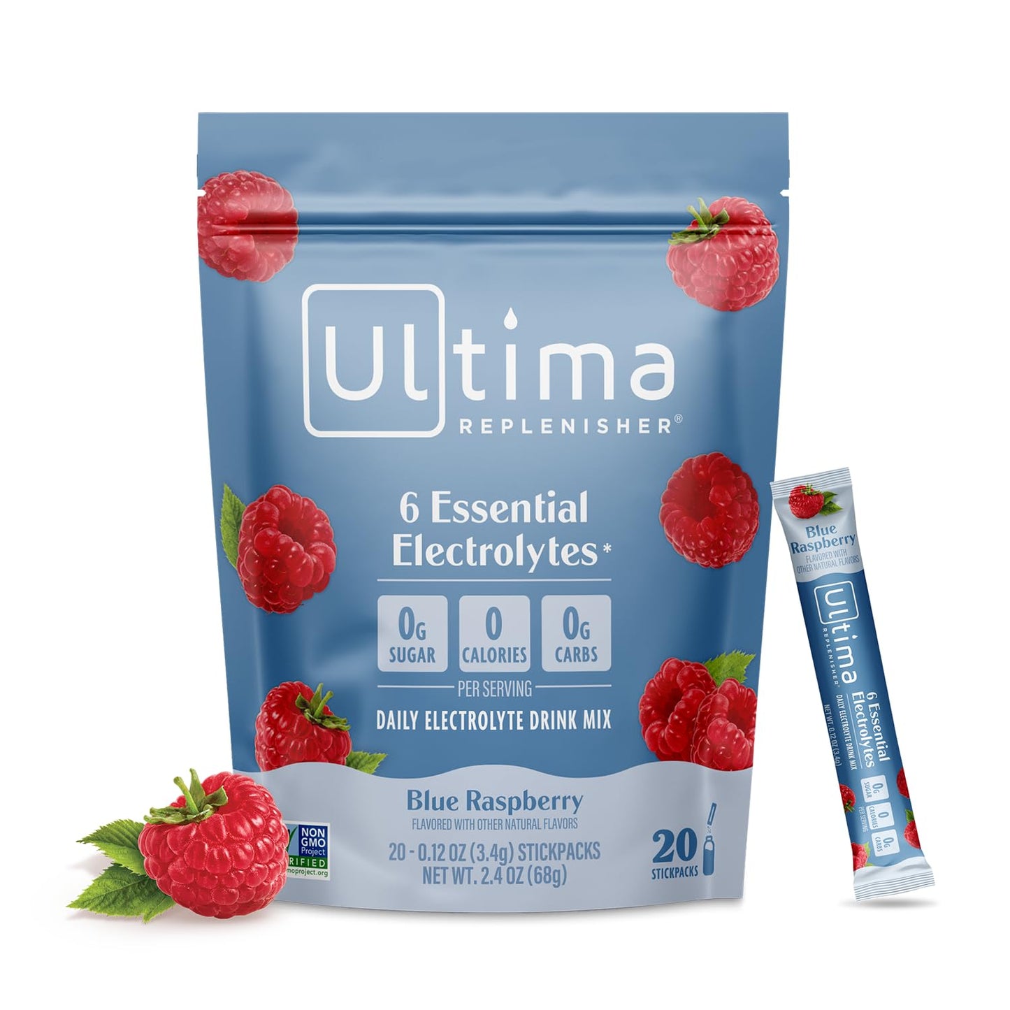 Ultima Replenisher Daily Electrolyte Powder Drink Mix – Sugar Free – Original Variety, 20 Stickpacks – Hydration Packets with 6 Electrolytes and Minerals – Keto Friendly, Vegan, Non-GMO - Nirvana Guru