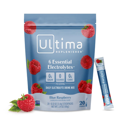 Ultima Replenisher Daily Electrolyte Powder Drink Mix – Sugar Free – Original Variety, 20 Stickpacks – Hydration Packets with 6 Electrolytes and Minerals – Keto Friendly, Vegan, Non-GMO - Nirvana Guru