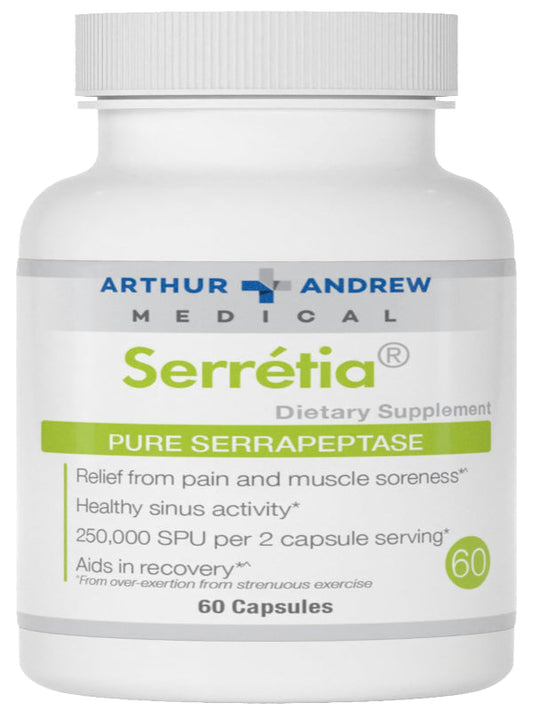 Arthur Andrew Medical, Serretia, Serrapeptase Formula for Muscle and Sinus Support, 90 Capsules Nirvana Guru