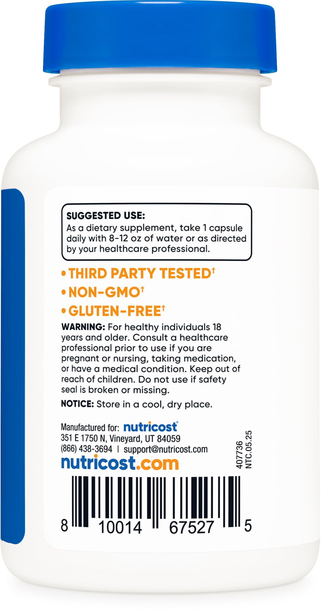 Nutricost Tudca 250mg, 60 Capsules (Tauroursodeoxycholic Acid) - Premium Quality Nirvana Guru