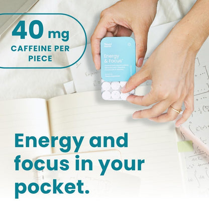 NeuroGum Energy & Focus Mints (Peppermint, 90 Pieces) | 40mg Natural Caffeine + L-Theanine + Vitamin B12 & B6 | Sugar Free Nootropic Cognitive Brain Performance Supplement
