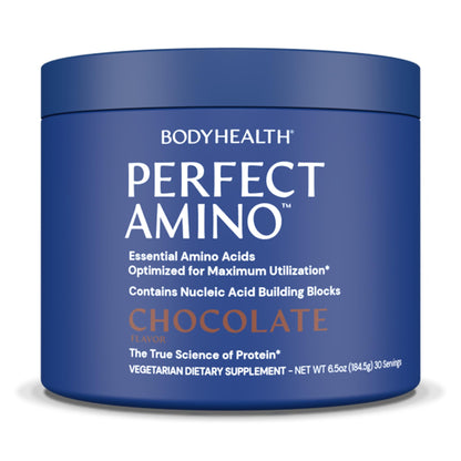BodyHealth PerfectAmino Powder - BCAA and EAA Powder for Pre and Post Workout - Amino Acid Energy Drink for Men and Women to Support Lean Muscle and Recovery - Strawberry - 30 Servings Nirvana Guru