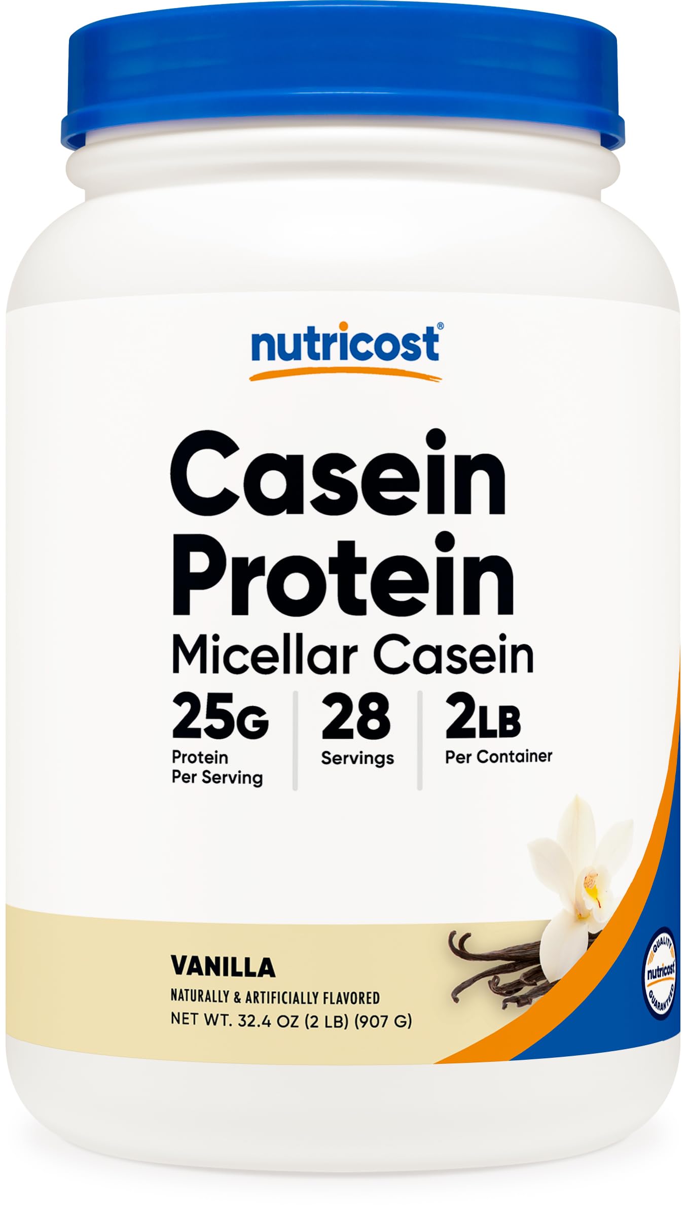 Nutricost Casein Protein Powder 2lb - Micellar Casein, Gluten Free, Non-GMO (Unflavored) - Nirvana Guru
