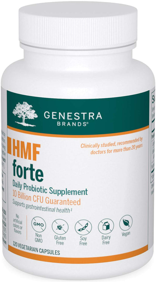 Genestra Brands - HMF Forte Probiotic Supplement - Four Strains of Probiotics to Promote GI Health - 120 Capsules - Nirvana Guru