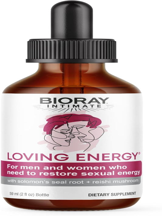 BIORAY Intimate Loving Energy - 2 fl oz - with Medicinal Mushrooms - Non-GMO, Vegan, Gluten Free Nirvana Guru