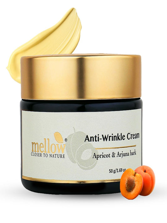 Mellow Herbals Ayurvedic Anti-Wrinkle Skin Firming Cream (50Gm) | Moisturizes & tightens skin | Babachi Ark, Arjuna Bark & Green Apple Extracts | Ayush Certified | GMO, Paraben and Silicone Free Nirvana Guru