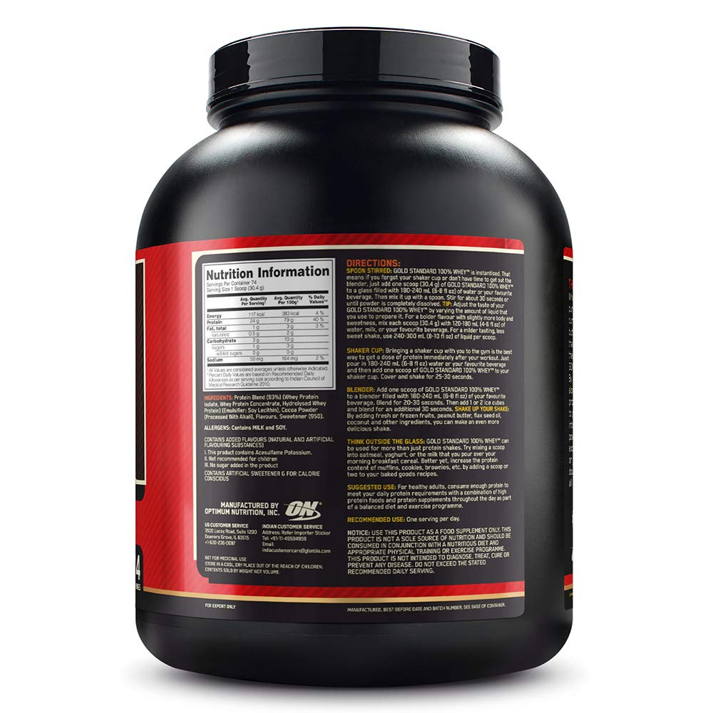 Optimum Nutrition Gold Standard 100% Whey Protein Powder, Double Rich Chocolate, 2 Pound (Packaging May Vary) - Nirvana Guru
