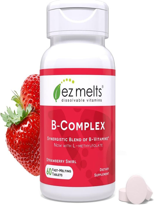 EZ Melts Dissolvable Vitamin B-Complex with Methyl B12 and Methyl Folate, Sugar-Free, 2-Month Supply Nirvana Guru