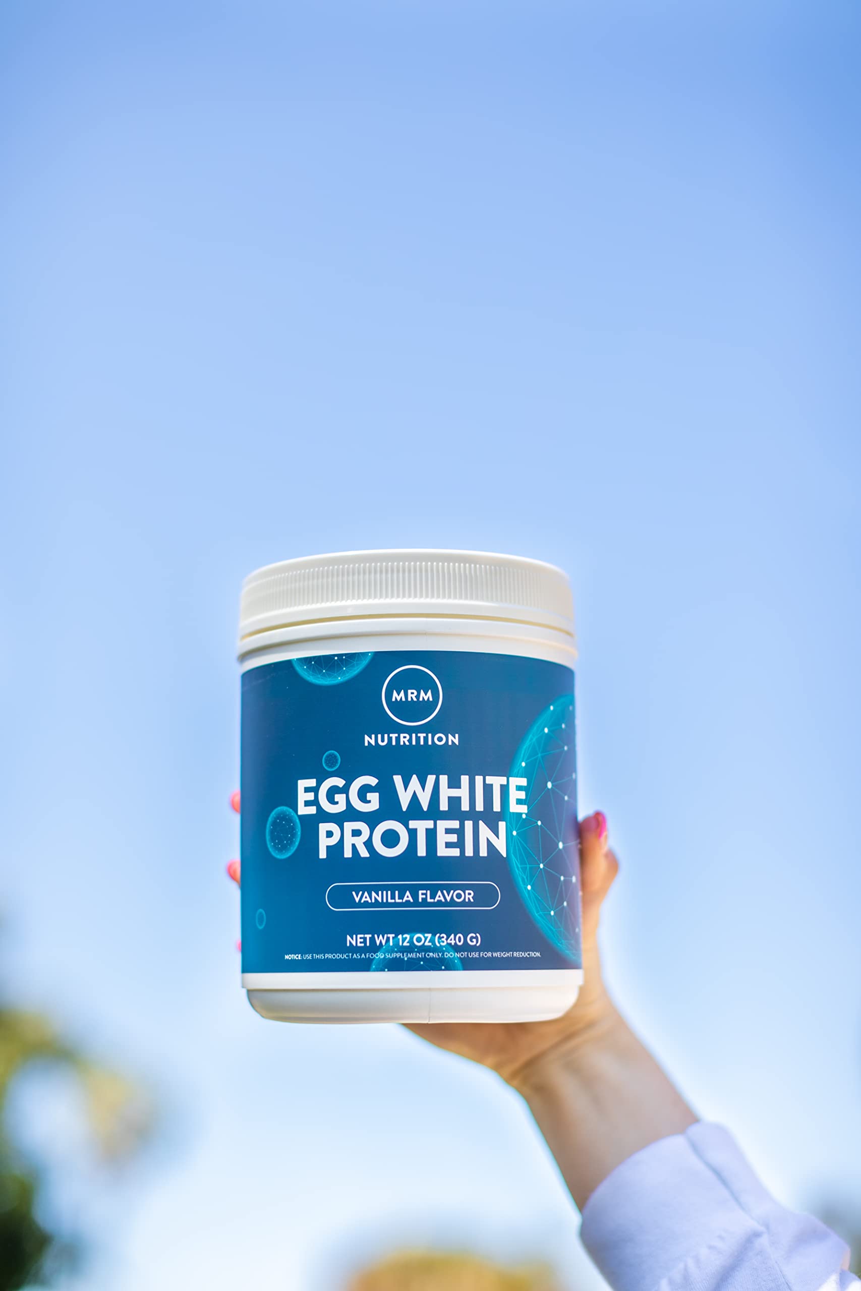 MRM Nutrition Egg White Protein | Vanilla Flavored | 23g Fat-Free Protein | with Digestive enzymes | Highest Biological Value | Clinically Tested | 20 Servings - Nirvana Guru