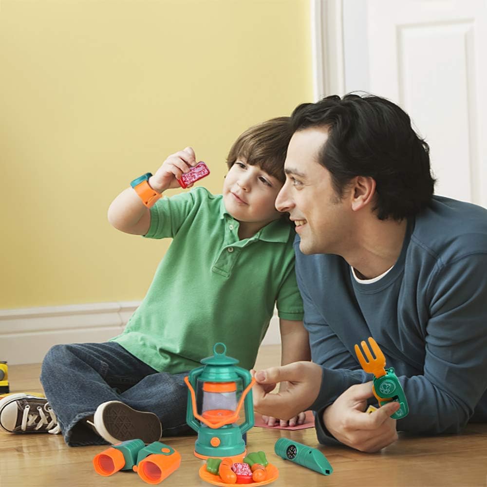 FUN LITTLE TOYS Pop Up Play Tent with Camping Gear and Tools Set, Outdoor Toys for Kids Nirvana Guru