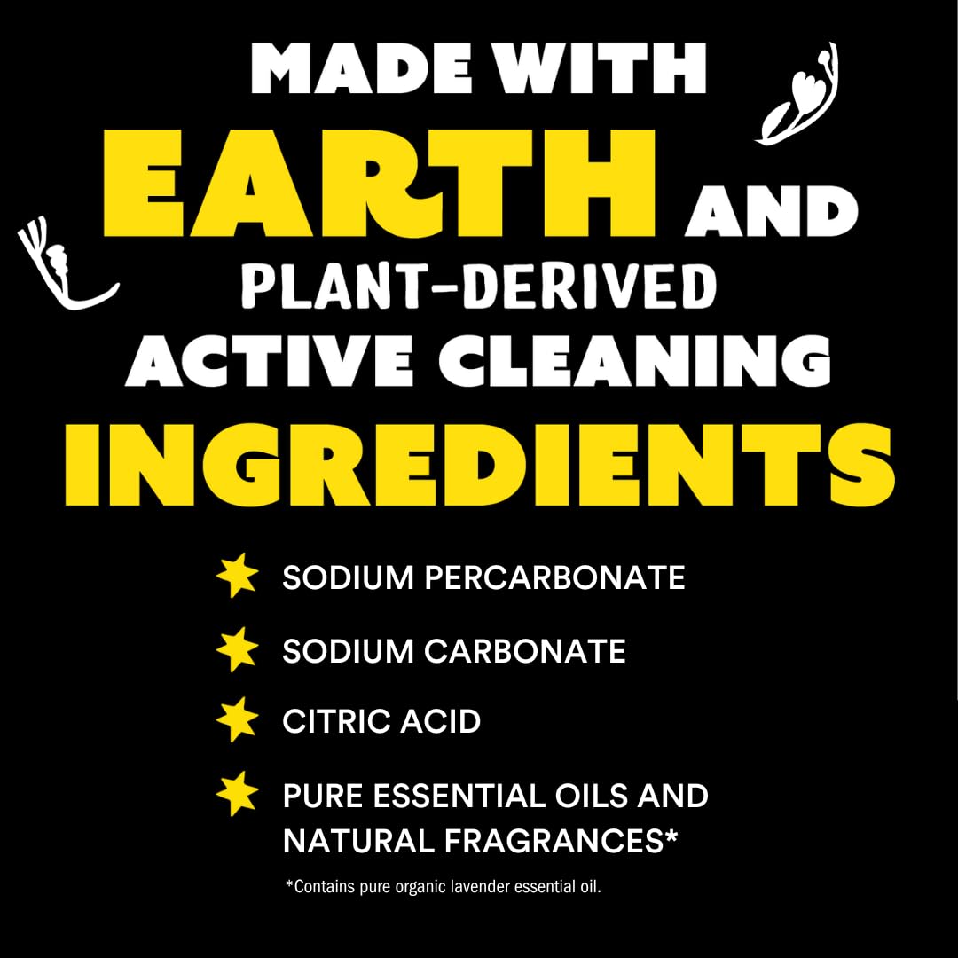 Molly's Suds Oxygen Whitener | Powerful Bleach Alternative, Chlorine Free & Color Safe | Brightens Whites and Removes Stains (Lemon Essential Oil - 41.09 oz) Nirvana Guru
