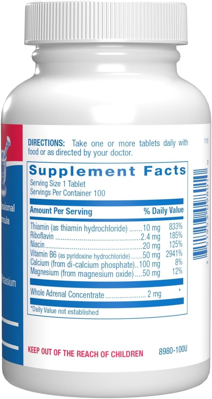 Calcium Magnesium B6 Supplement - Clinically Formulated Vitamin B6 50mg Complex for Energy Metabolism Krebs Cycle Heart Bone and Nerve Support with B1 B2 Niacin and Potassium (100 Servings) Nirvana Guru