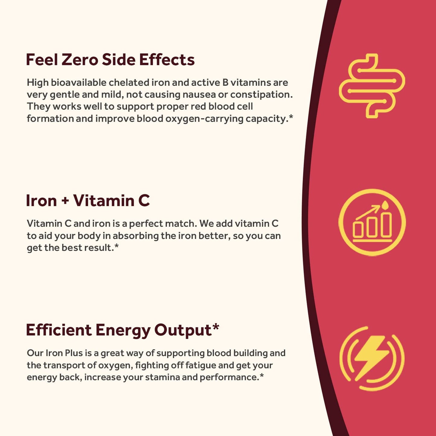 Doctor's Recipes Iron Supplement 65 mg with Vitamin C - Maximized Absorption, Stomach Friendly & High Potency Iron Pills for Red Blood Cells Formation & Immunity Health - Vegan Non-GMO 60 Iron Tablets Nirvana Guru