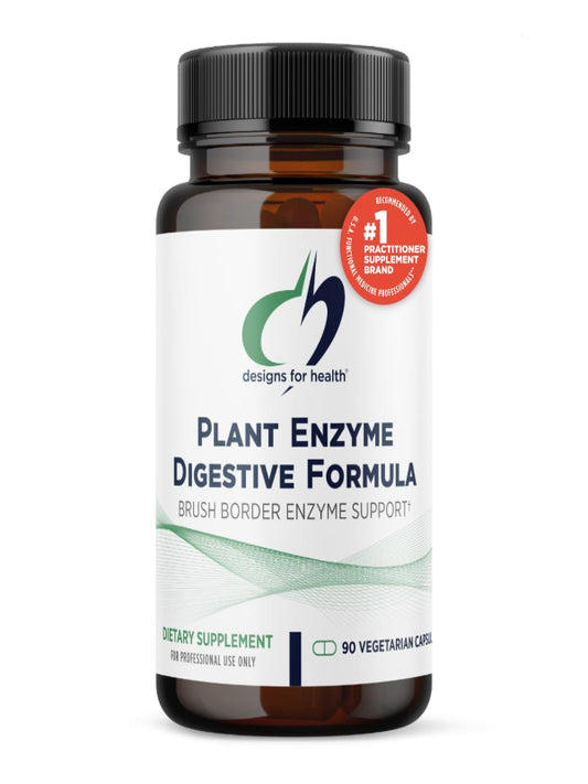 Designs for Health Plant Enzyme Digestive Formula - Vegetarian Digestive Enzymes Supplement - Gut Support with Hemicellulase, Protease + More - May Support Occasional Gas + Bloating (90 Capsules) - Nirvana Guru