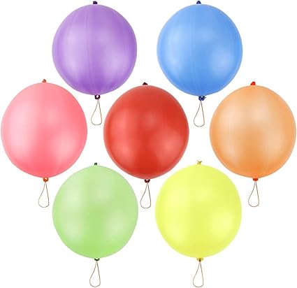 RUBFAC 36 Punch Balloons Punching Balloon Heavy Duty Party Favors For Kids, Bouncy Balls with Rubber Band Handle for Birthday Party, Goodie Bag, Stocking Stuffers for Kids nirvanaguru