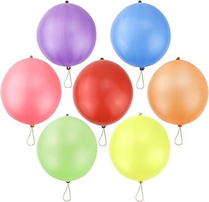 RUBFAC 36 Punch Balloons Punching Balloon Heavy Duty Party Favors For Kids, Bouncy Balls with Rubber Band Handle for Birthday Party, Goodie Bag, Stocking Stuffers for Kids nirvanaguru